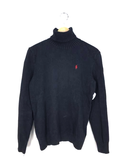 ポロバイラルフローレン Polo by RALPH LAUREN ポニー刺繍 タートルネックコットンニット メンズ import：XS
