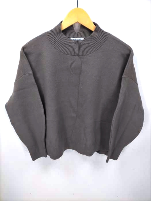 ナチュラルビューティーベーシック NATURAL BEAUTY BASIC ダブルジャガードプルオーバー ニット レディース JPN：M