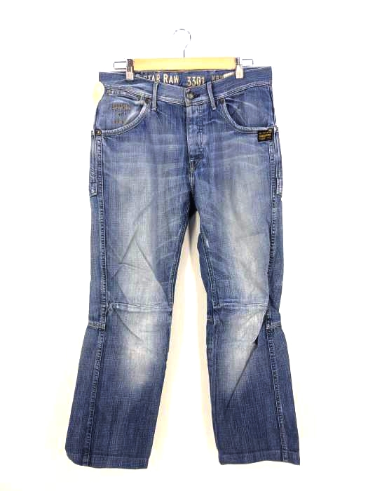 ジースターロー G-STAR RAW 3301 kbw6100 立体裁断デニムパンツ メンズ US：32-33