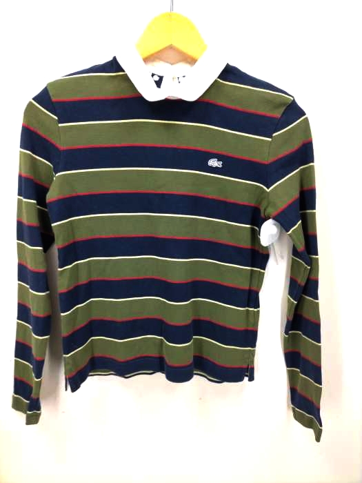 ラコステライブ Lacoste Live ボーダー柄ポロシャツ ラガーシャツ レディース JPN：M