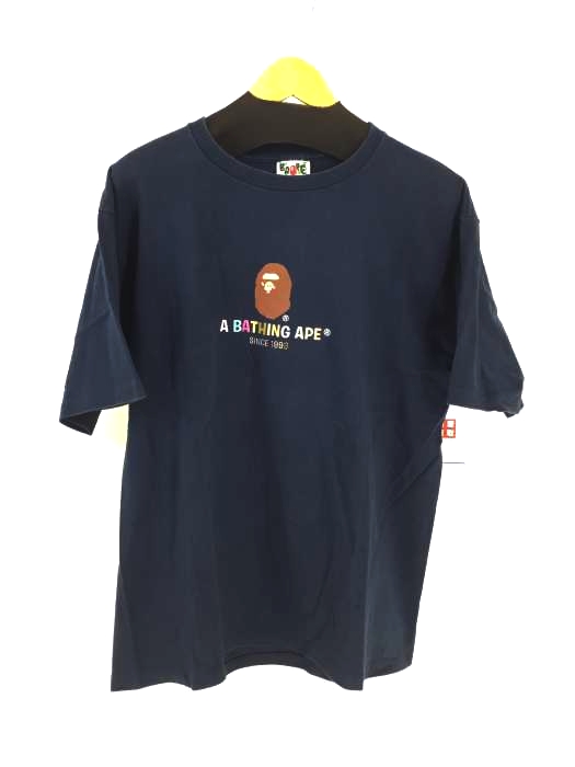 A BATHING APE(アベイシングエイプ) 日本製 フロントロゴプリントTシャツ メンズ JPN：XL