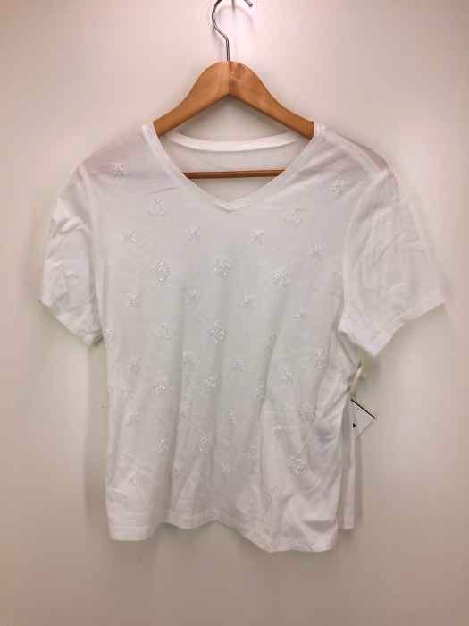 Leilian(レリアン) ビジューVネックTシャツ レディース  13＋