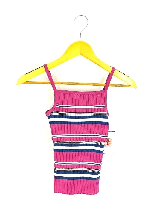 moussy(マウジー) MULTI BODER KNIT TANK レディース  FREE