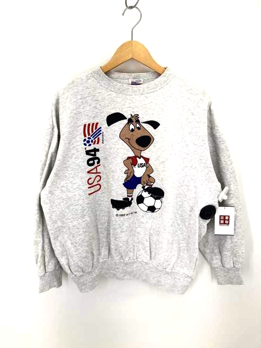 ユーズドフルギ USED古着 USA94 サッカー プリント クルーネックスウェット ©1992 メンズ import：L