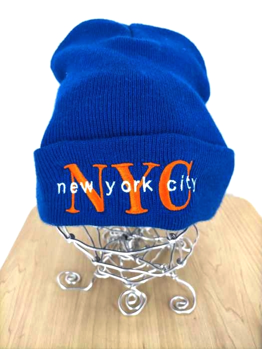 USED古着(ユーズドフルギ) NEW YORK CITY アクリルビーニー メンズ  ONE