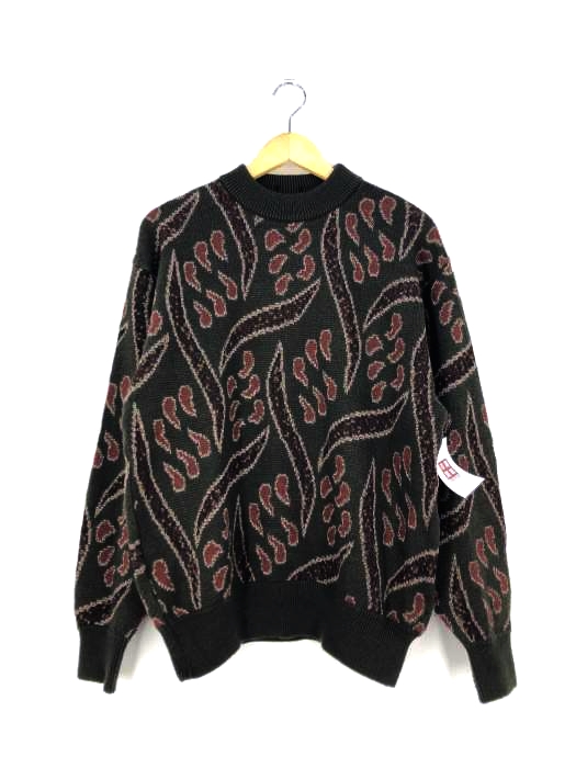 USED古着(ユーズドフルギ) ウール総柄クルーネックセーター メンズ  無