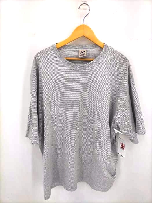 USED古着(ユーズドフルギ) {{calcru}}USA製 ボックスボーダークルーネックTシャツ メンズ  2X