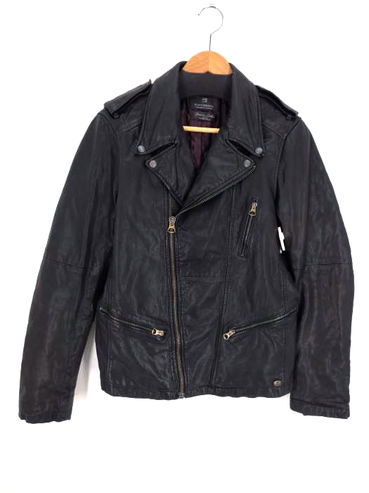 SCOTCH&SODA(スコッチアンドソーダ) GENUIE LEATHER 裏地キルティング ダブルライダースジャケット メンズ  S