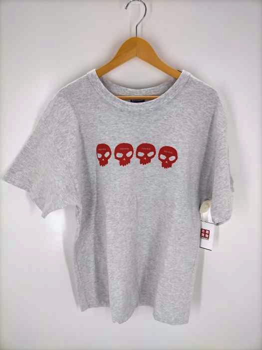 Champion(チャンピオン) DRODD  両面スカルプリント霜降り半袖Tシャツ メンズ JPN：L