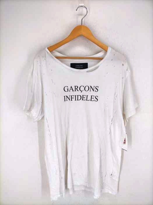 ギャルソン インフィデレス GARCONS INFIDELES DESTROYED TEE メンズ  XL