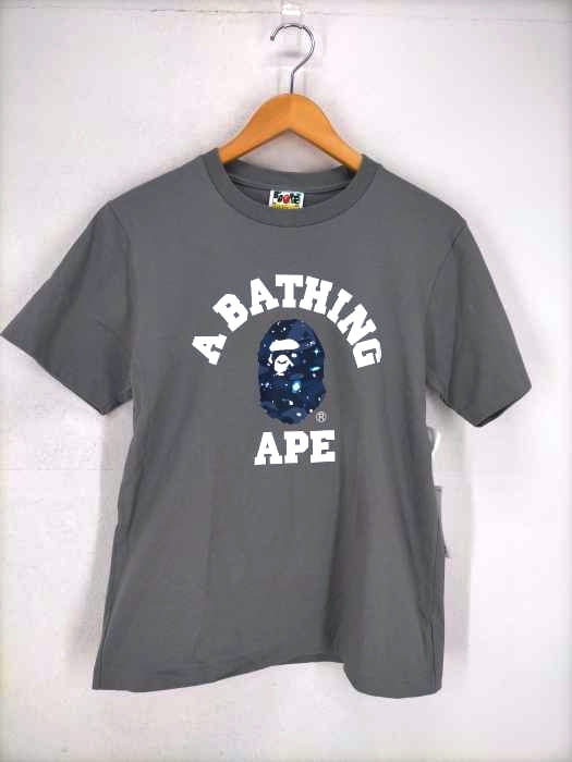アベイシングエイプ A BATHING APE サル顔プリント半袖Tシャツ レディース JPN：S