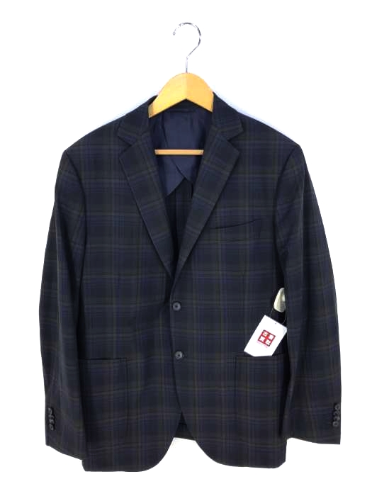 ユーズドフルギ USED古着 {{LANIFICIO F.LLI CERRUTI}} 3B ウールシルク チェックテーラードジャケット メンズ 表記無
