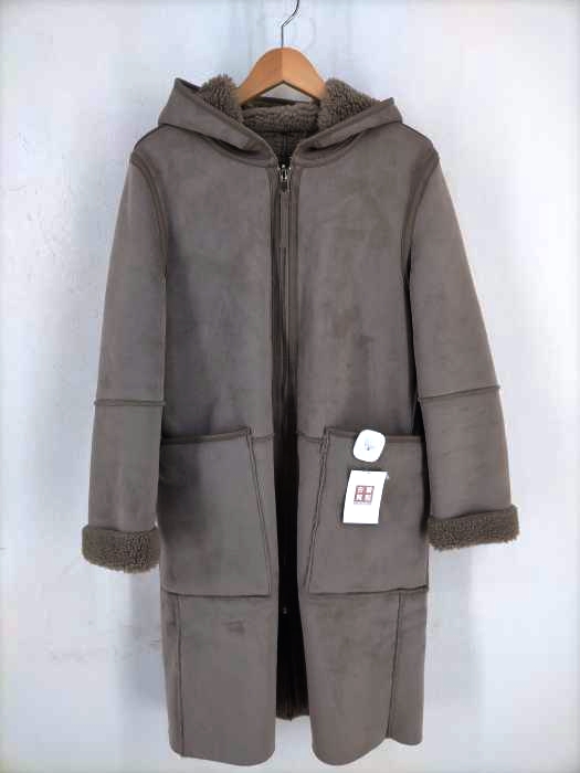 ザラ ZARA リバーシブルムートンボアコート レディース import：M