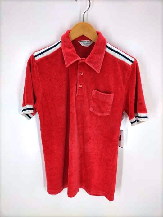 VAN HEUSEN(ヴァンヒューゼン) 70S Winbledon by Van Heusen リブライン パイルニットポロシャツ メンズ JPN：M