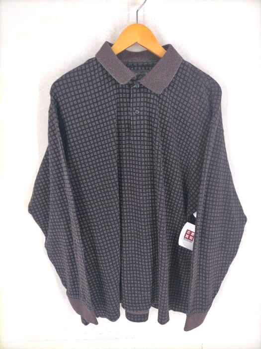 VANHEUSEN(ヴァンヒューゼン) 90S コットン オーバーサイズ ロングスリーブポロシャツ  メンズ JPN：XL