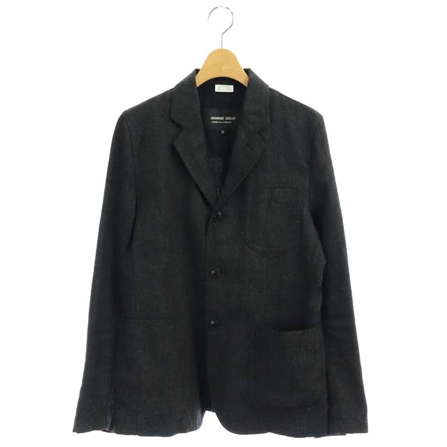 COMME des GARCONS HOMME DEUX(コムデギャルソンオムドゥ) AD2014 テーラードジャケット シングル XS 黒 ブラック /MF ■OS メンズ  XS