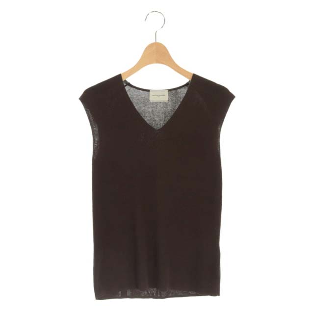 UNITED ARROWS(ユナイテッドアローズ) UBCB C/ACE/SI ニット セーター Vネック ノースリーブ 茶 ブラウン /MF ■OS レディース  サイズ表記なし（実寸サイズをご確認ください）