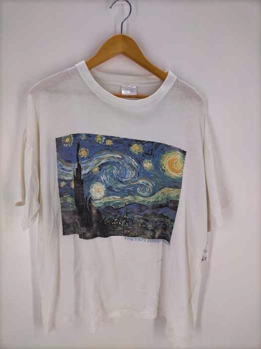 USED古着(ユーズドフルギ) EXPRE IONS  super jees ゴッホ vincents starry night 星降る夜 アート半袖Tシャツ メンズ JPN：L