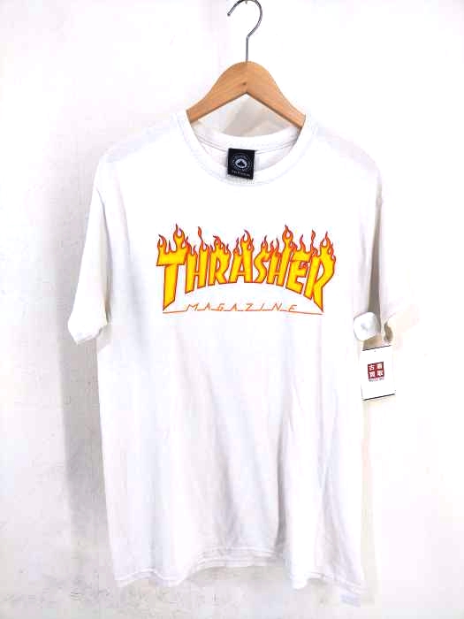 THRASHER(スラッシャー) フレイムロゴ 半袖Tシャツ メンズ JPN:M