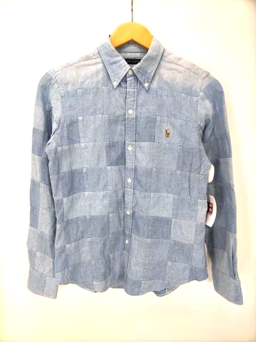 RALPH LAUREN(ラルフローレン) デニム パッチワーク ボタンダウンシャツ レディース  7