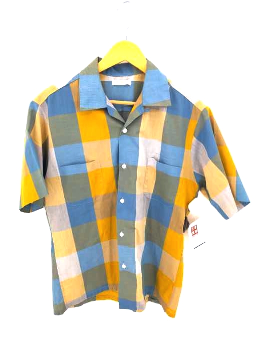 koratron(フルギ) 60S チェック開襟S/Sシャツ メンズ import：M