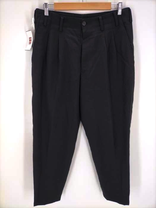 Yohji Yamamoto POUR HOMME(ヨウジヤマモトプールオム) 21AW W/GABARDINE 2TUCK PANTS ウールギャバジン2タックパンツ メンズ JPN：2