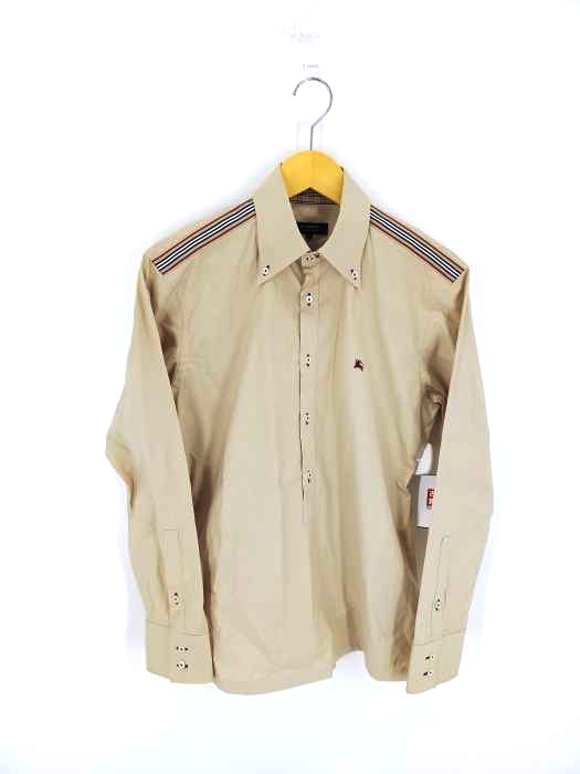 BURBERRY BLACK LABEL(バーバリーブラックレーベル) ストレッチ プルオーバーシャツ 台襟裏ノバチェク メンズ  2