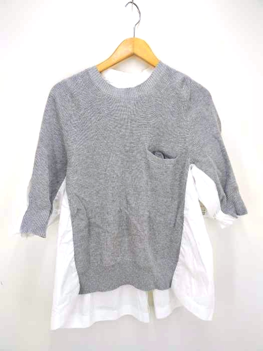 サカイ Sacai AD2020 Cotton Knit Pullover レディース  3