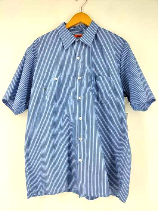 レッドキャップ RED KAP BIGSIZE USA REDKAP S/S STRIPE WORK SHIRT メンズ JPN：XL