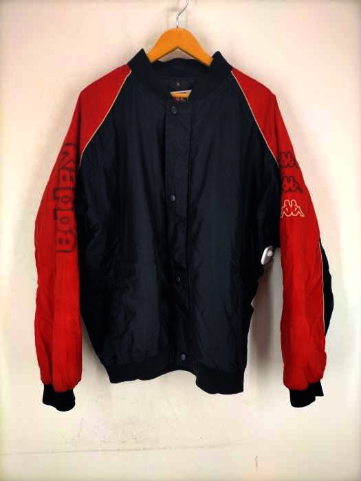 カッパ Kappa 裏地キルティング袖プリントナイロンジャケット メンズ JPN：XL