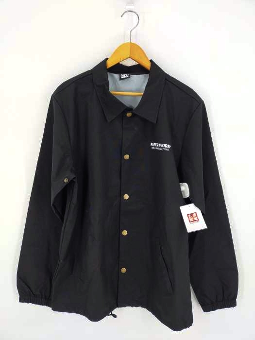 ユーズドフルギ USED古着 {{PAPER WORK}} バックプリント コーチジャケット メンズ  L