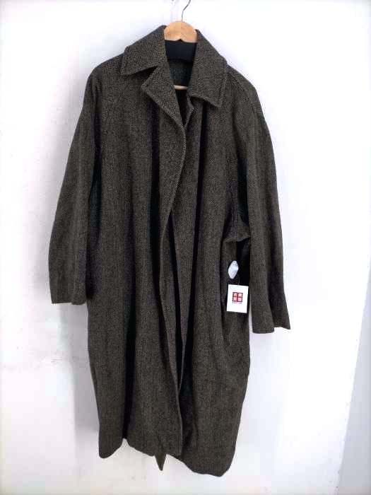 ジェイクルー J.CREW USA製 ウールヘリンボーン ボタンレスチェスターコート メンズ JPN：S