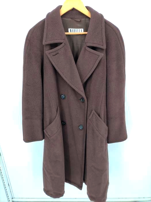 マレーラ MARELLA 80-90s MADE IN ITALY ウールカシミヤダブルブレストコート レディース JPN：4