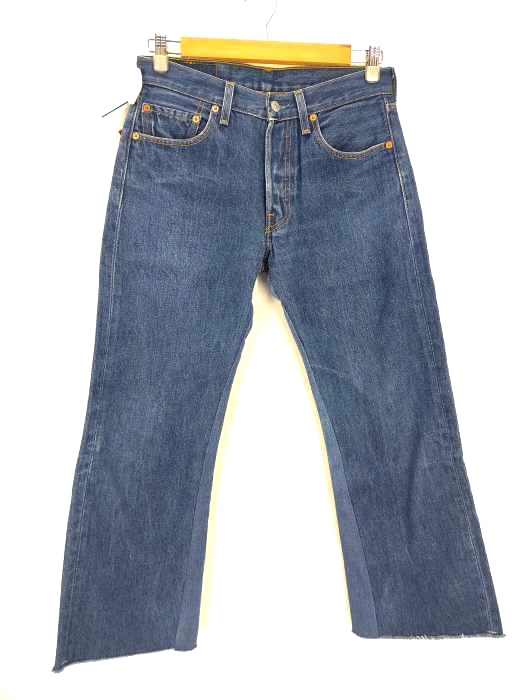 リメイクデニムパンツ ボタンフライ レディース  28