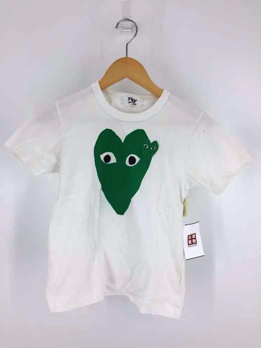 PLAY COMME des GARCONS(プレイコムデギャルソン) ハートワッペン プリントTシャツ グリーン レディース JPN:M
