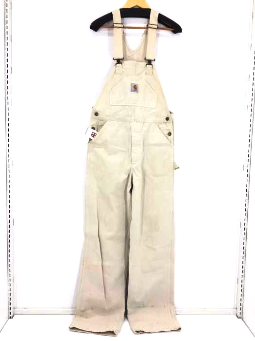 Carhartt(カーハート) 生成り コットンオーバーオール メンズ  32×34