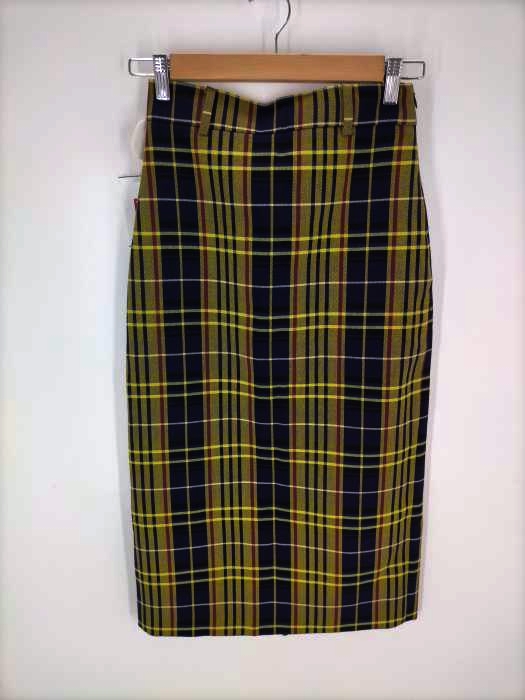 ZARA(ザラ) チェック柄スリットスカート レディース JPN:XS