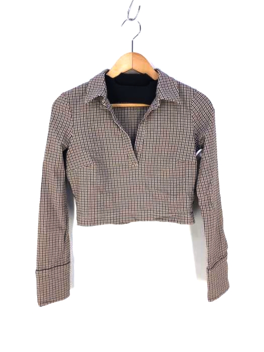 ザラ ZARA check crop top レディース JPN：M