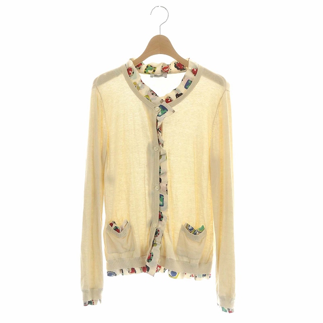 MOSCHINO CHEAP&CHIC(モスキーノ チープアンドシック) モスキーノチープアンドシック MOSCHINO CHEAP AND CHIC カーディガン ニット シルク カシミヤ I46 ライトベージュ /MF レディース レディース  I46(日本サイズXL相当）