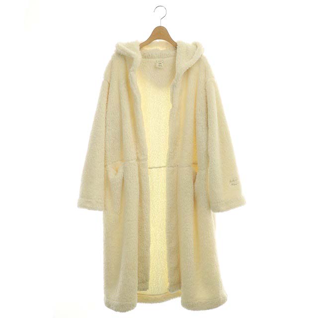 gelato pique(ジェラートピケ) 19AW ファーライクガウン フリース ロング ルームウェア F オフホワイト /HS レディース  F