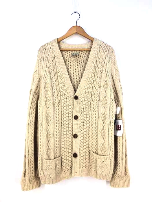 USED古着(ユーズドフルギ) Mary Smith アイルランド製 フィッシャーマン アランニットカーディガン メンズ 表記無