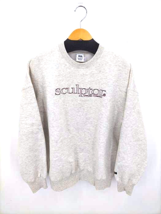 SCUL PTOR(スカルプター) 霜降りフロントロゴスウェット メンズ  M