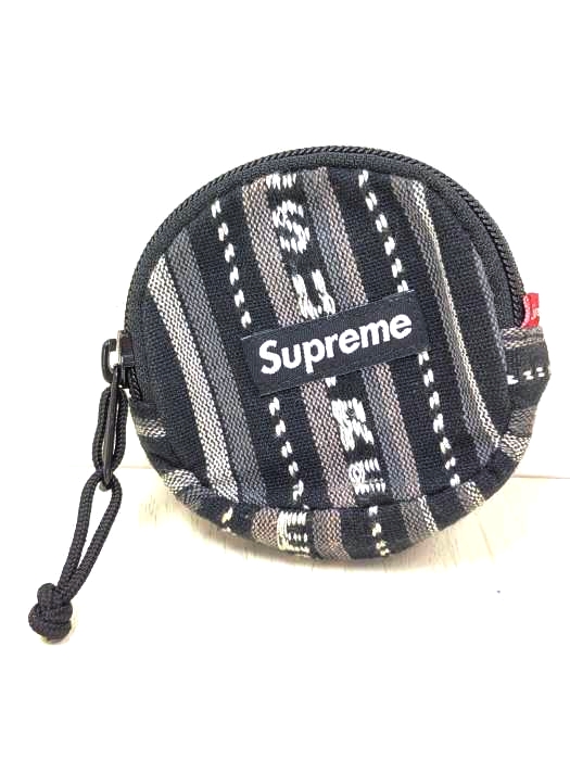 シュプリーム Supreme 20SS Woven Stripe Coin Pouch Black  メンズ 表記無