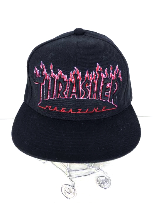 THRASHER MAGAZINE(スラッシャーマガジン) ロゴ刺繍6パネルキャップ メンズ  58cm