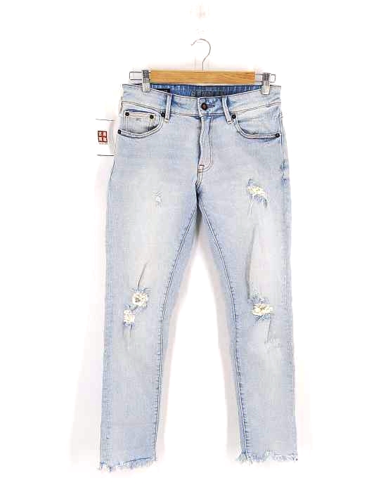 デンハム DENHAM MONROE GIRLFRIEND TAPERED FIT ダメージ加工 デニム  