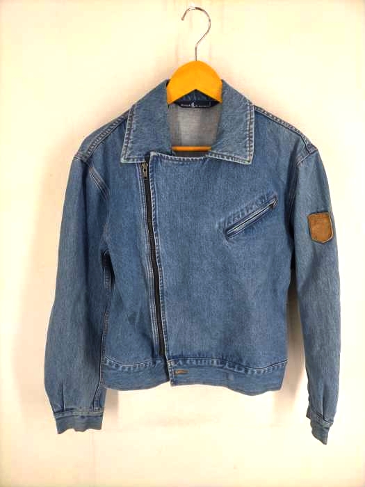 ラルフローレン RALPH LAUREN 70S-80S 三角タグデニムライダースジャケット メンズ  S
