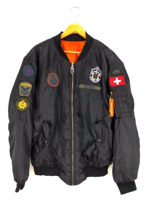 スイスクロス SWISS CHRISS ワッペン付き リバーシブルMA-1 メンズ JPN：XL