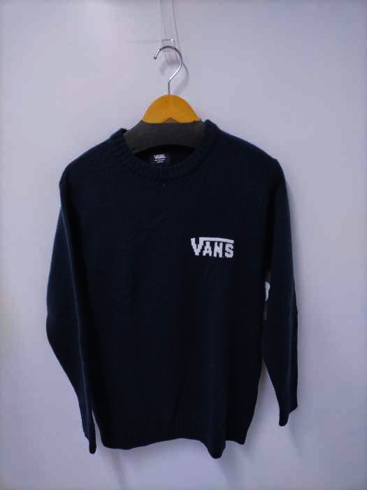バンズ VANS 17AW 背面星条旗 クルーネックアクリルウールニット メンズ JPN：S