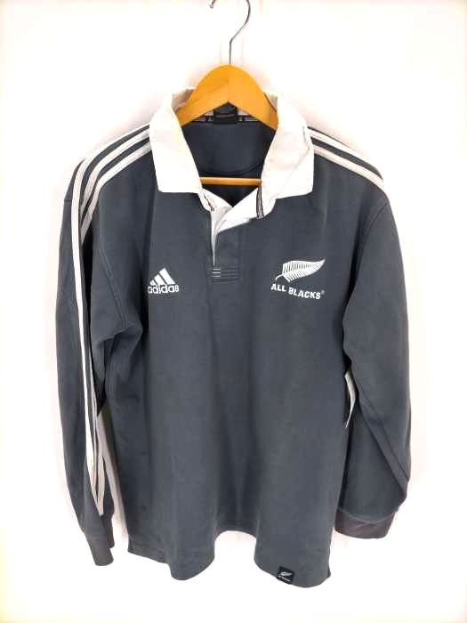 アディダス adidas ALL BLACKS ラガーシャツ メンズ JPN：M