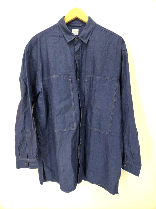 EDIFICE LA BOUCLE(エディフィス ラ ブークル) 綿麻オックス ワークシャツ メンズ トップス カジュアルシャツ